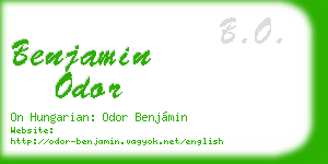 benjamin odor business card