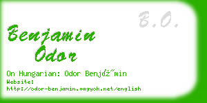 benjamin odor business card